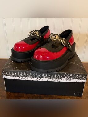 Demonia Slacker-23 Maryjane Platforms